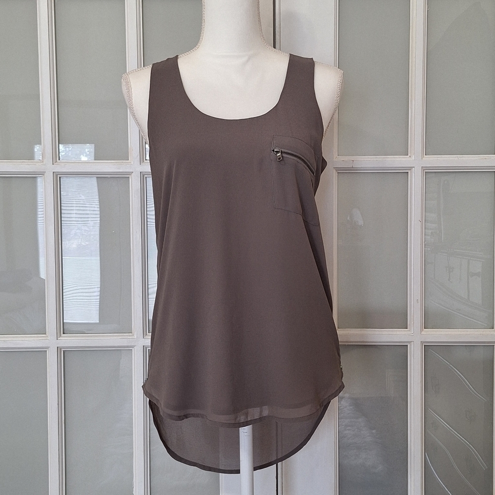 Naked Zebra Side Zip Tank Top